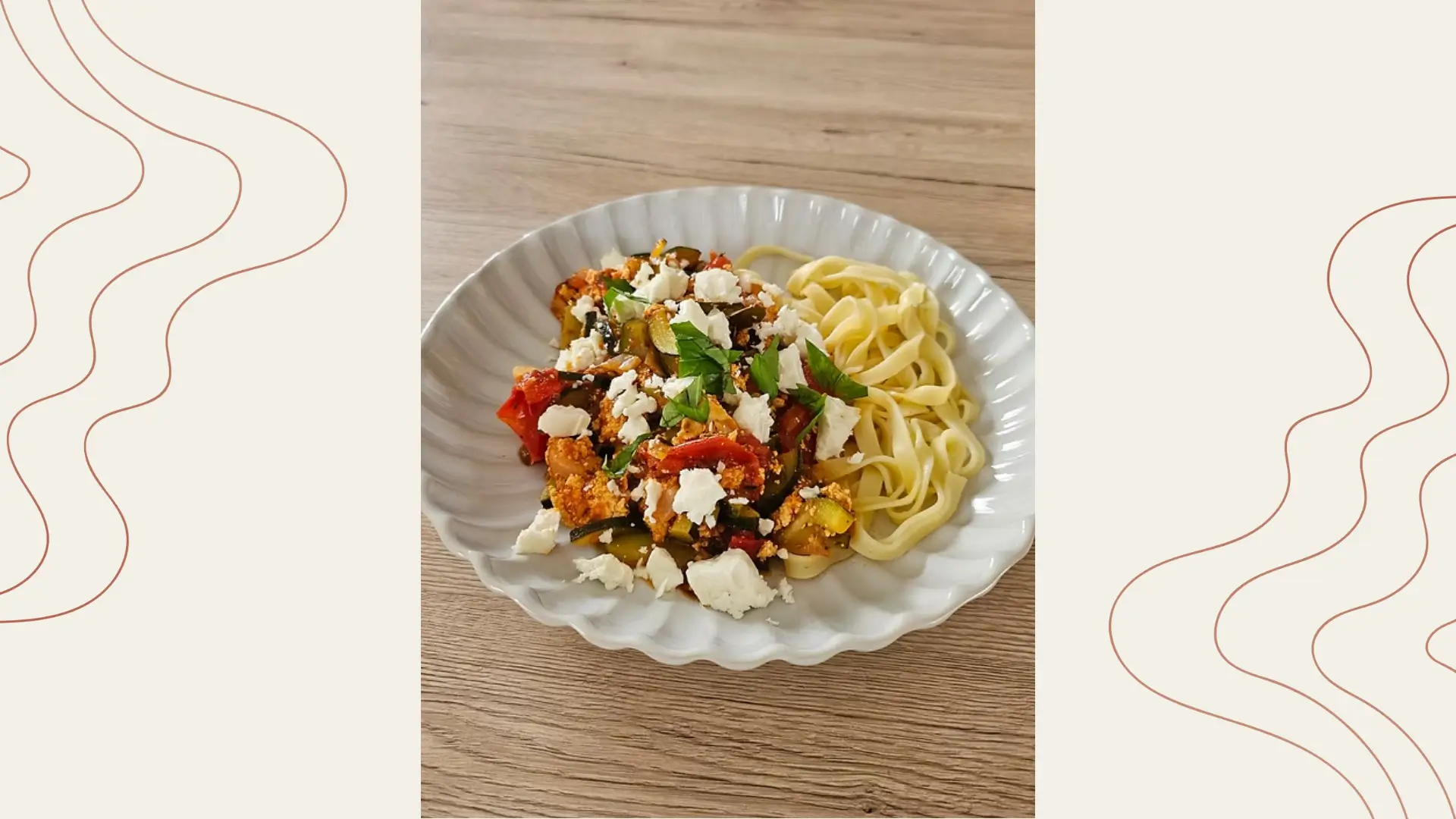 Tagliatelles,tofu et ses légumes